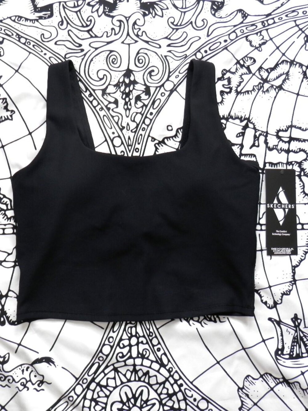 Skechers Go Flex Rib Longline Bra Crop Top NWT, Size L
